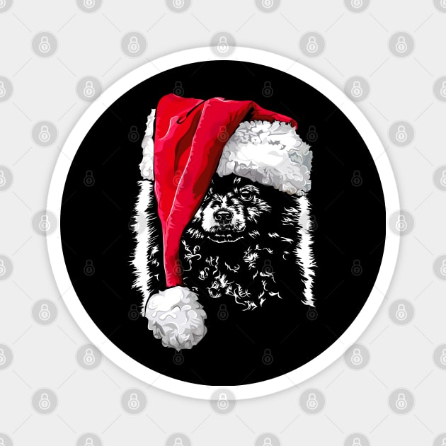 Funny Pomeranian Santa Christmas dog mom Magnet by wilsigns